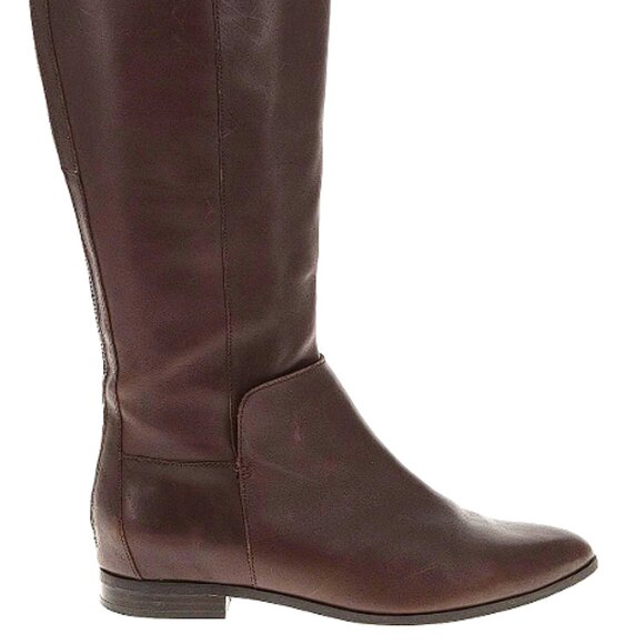 Burgundy Leather Riding Boots by Nine West / Size 8 1/2 - Picture 6 of 10